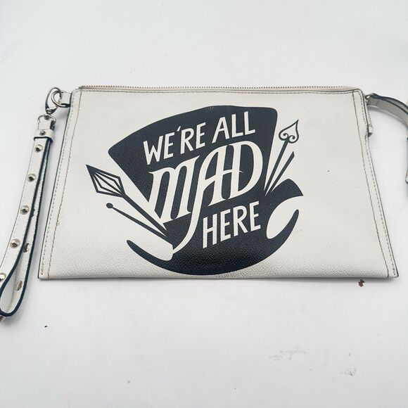 Disney Alice Through The Looking Glass Wristlet Clutch We’re All Mad Here - Picture 9 of 10
